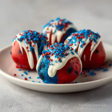 4th of July Truffles with Creamy Filling for 27 Servings Recipe Card