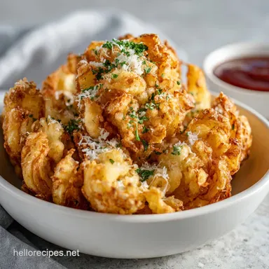 Air Fryer Blooming Onion Recipe for 4 Servings Recipe Card