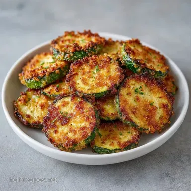 Air Fryer Zucchini Chips with Panko Recipe Card