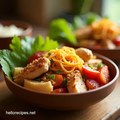 Aloha Hawaiian Chicken Bowl Quick Easy Paradise Recipe Card