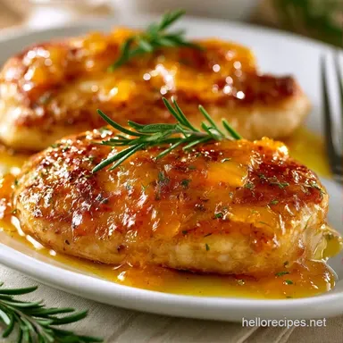 Apricot Glazed Chicken Breast for 4 Recipe Card