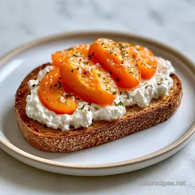 Apricot Ricotta Tartine for 8 Servings