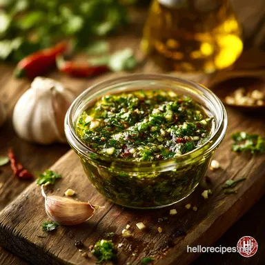 Chimichurri Sauce Recipe Bright Bold Argentinian Steak Sauce Recipe Card
