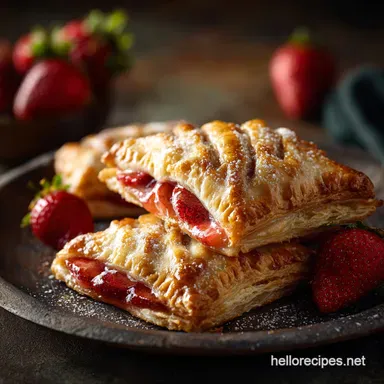 Gluten Free Pop Tarts: Flaky Homemade Strawberry Pastries Recipe Card