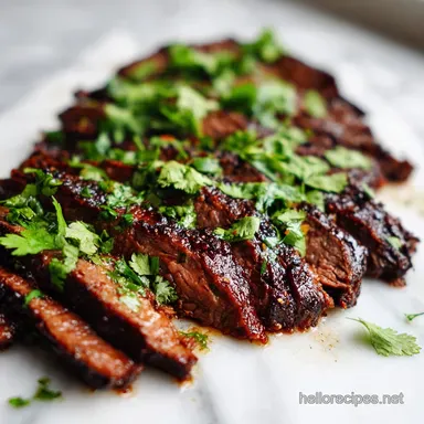 Carne Asada Marinade with Orange Juice Recipe Card