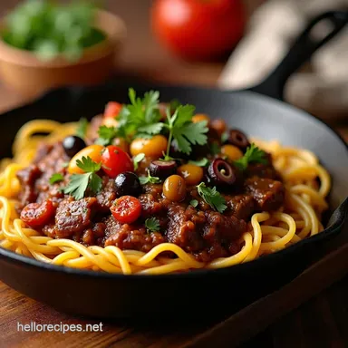 Authentic Cuban Beef Picadillo Recipe OnePan Comfort Food Recipe Card