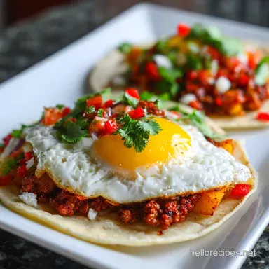 Authentic Mexican Breakfast Tacos with Chorizo for 4 Servings