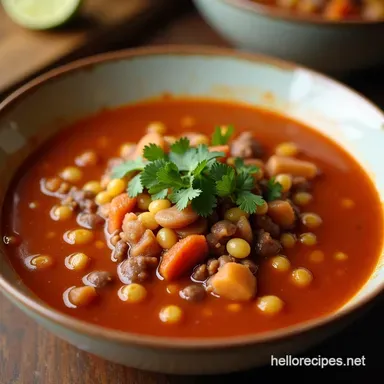 Authentic Pozole Rojo Recipe Hearty Mexican Hominy Stew Recipe Card