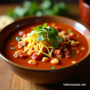 Proper Hearty Pozole Rojo Authentic Red Chile Hominy Stew Recipe Card