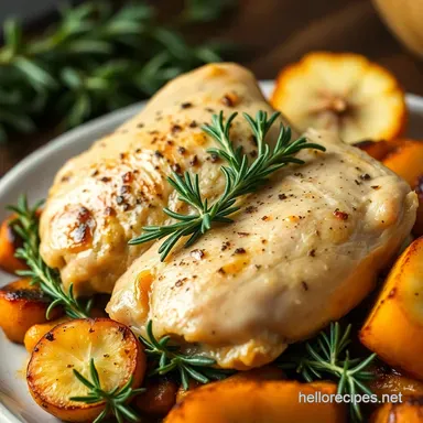 Autumn Harvest Rosemary Chicken Simple Fall Dinner Recipe Card