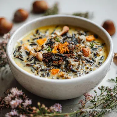 Cozy Autumn Wild Rice Soup Ready in 1 Hour Recipe Card