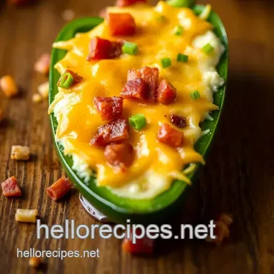 Easy Cheesy Stuffed Jalapeño Peppers: Bake Fresh for a Spicy Treat Recipe Card