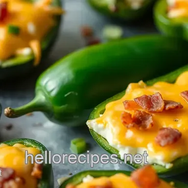 Easy Cheesy Stuffed Jalapeño Peppers: Bake Fresh for a Spicy Treat Recipe Card