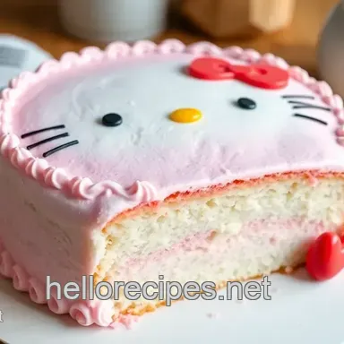 How to Bake Hello Kitty Cake - A Cute Delight for Birthdays! Recipe Card