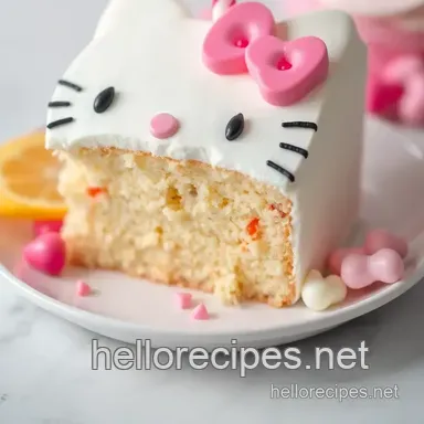 Delightful Hello Kitty Birthday Cake: Bake Hello Kitty Cake for Birthday Fun! Recipe Card