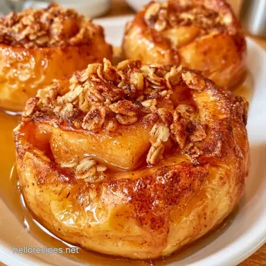 Baked Apples with Oats for 4 Servings Recipe Card