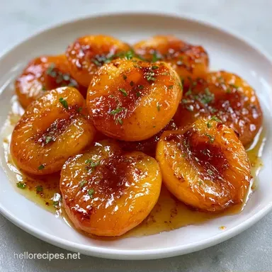 Baked Apricot Halves with Honey Recipe Card