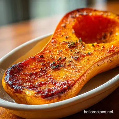 Baked Butternut Squash for 4 Servings with Caramelized Edges