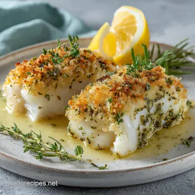 Baked Cod Recipe with Lemon Herb for 22 Minutes Recipe Card