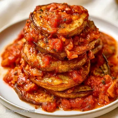Baked Eggplant Marinara for 6 Servings Recipe Card