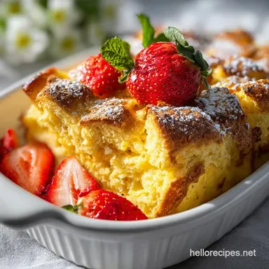 Baked French Toast with Brioche for 8 Servings Recipe Card