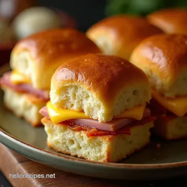 The Ultimate Baked Ham and Cheese Sliders Recipe Recipe Card
