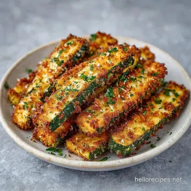 Baked Zucchini Fries for 4 Servings Recipe Card
