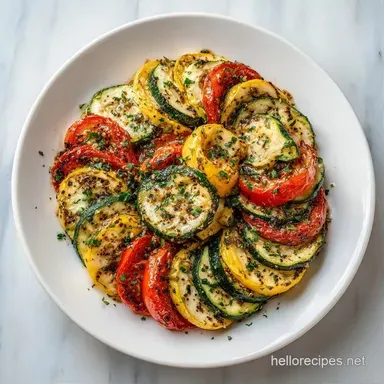 Baked Zucchini Tian for 4 Servings Recipe Card