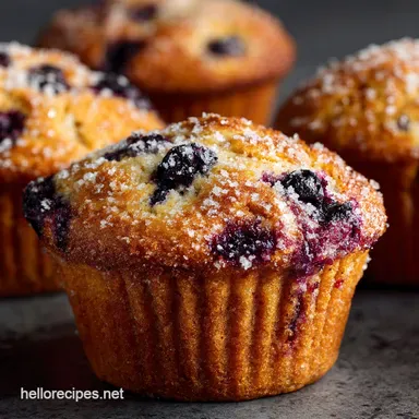 Blueberry Muffins: The Ultimate Bakery Dome Recipe from Scratch Recipe Card