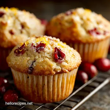 Cranberry Muffins: Tall, Bakery-Style Buttermilk Orange Zest Recipe Card