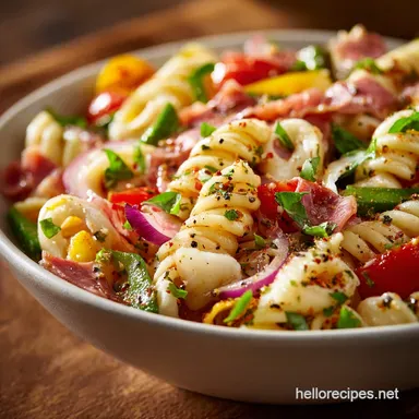 Ultimate Italian Deli Pasta Salad Recipe Better than StoreBought Recipe Card