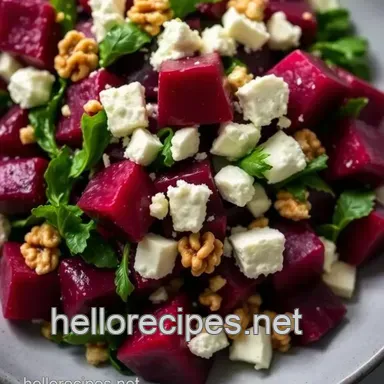 Easy & Colorful Beet Recipes: My Vibrant Beetroot Salad with Feta Recipe Card