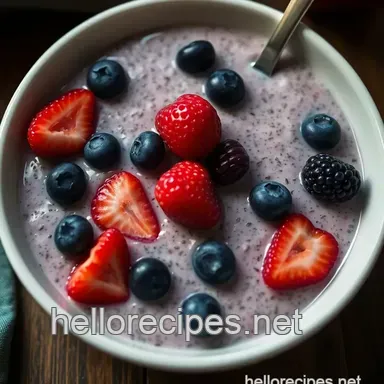 Healthy Breakfast Recipes: Easy Berry Chia Seed Pudding to Start Your Day Recipe Card