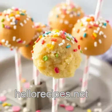 Colorful Funfetti Cake Pops: A Celebration of Flavor and Fun! Recipe Card