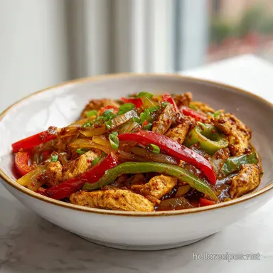 Best Chicken Fajitas Ever with Sizzling Peppers in 30 Minutes Recipe Card