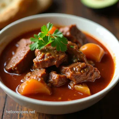 Authentic Mexican Birria Recipe Easy Slow Cooked Beef Stew Recipe Card