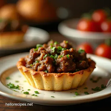 Bistro Beef Tart Recipe French Onion Beef Mince Delight Recipe Card