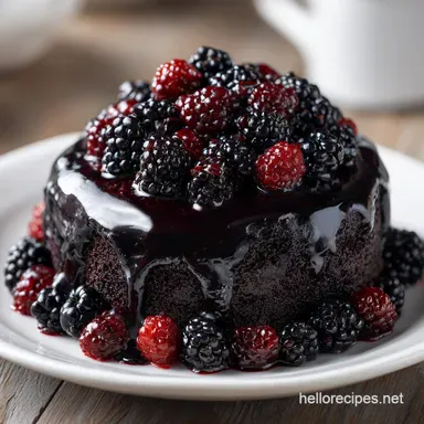 Blackberry Velvet Gothic Cake for 12 Recipe Card