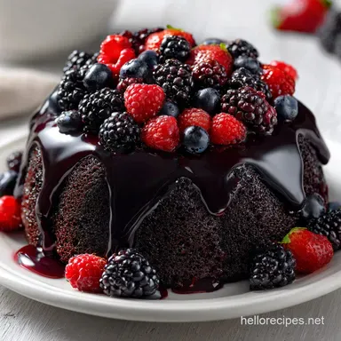 Blackberry Velvet Gothic Cake for 12