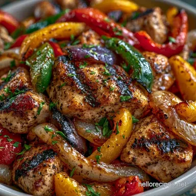 Blackstone Fajitas for 6 Servings Recipe Card