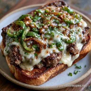 Philly Cheesesteak for 4 Servings Recipe Card
