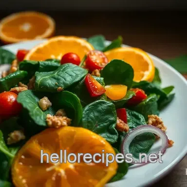 Vibrant Spinach Salad with Citrus Vinaigrette: My Healthy Delight