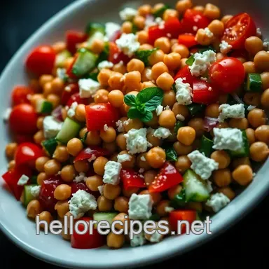 Easy Salad Recipes: My Vibrant Mediterranean Chickpea Salad Recipe Card