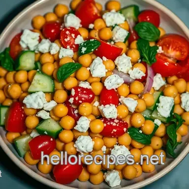 Easy Salad Recipes: My Vibrant Mediterranean Chickpea Salad Recipe Card