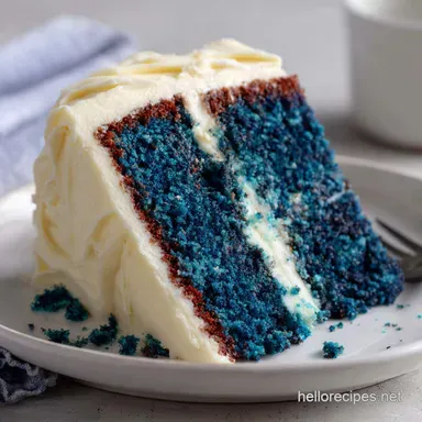 Blue Velvet Cake Recipe: Moist Brilliant Layer Cake Recipe Card