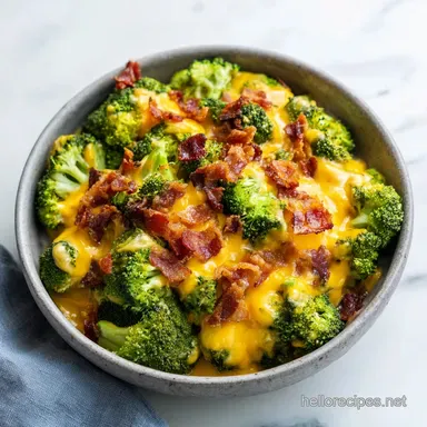Broccoli Cheese Casserole for 12 Servings Recipe Card