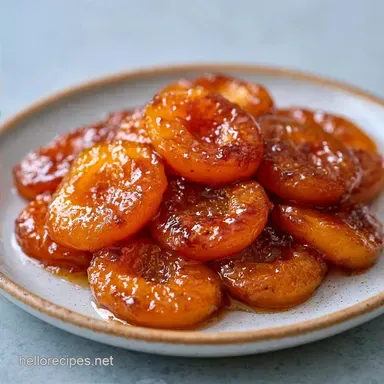 Brown Sugar Roasted Apricots: Caramelized