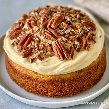 Butter Pecan Cake for 12 Servings Recipe Card