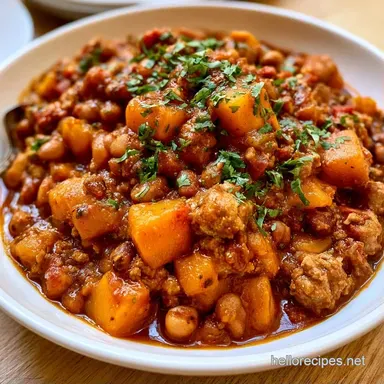 Butternut Squash Turkey Chili Meal Prep Recipe Card