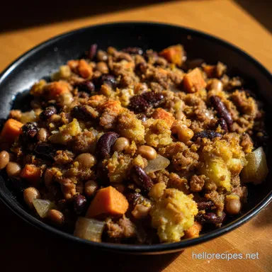 Cajun Bean Stew My Bubble Squeak Twist on a Classic Recipe Card
